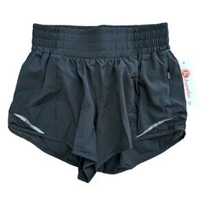 Aurefin Women's Black Lined Running Shorts Athletic 4"
Shorts Black Size 6